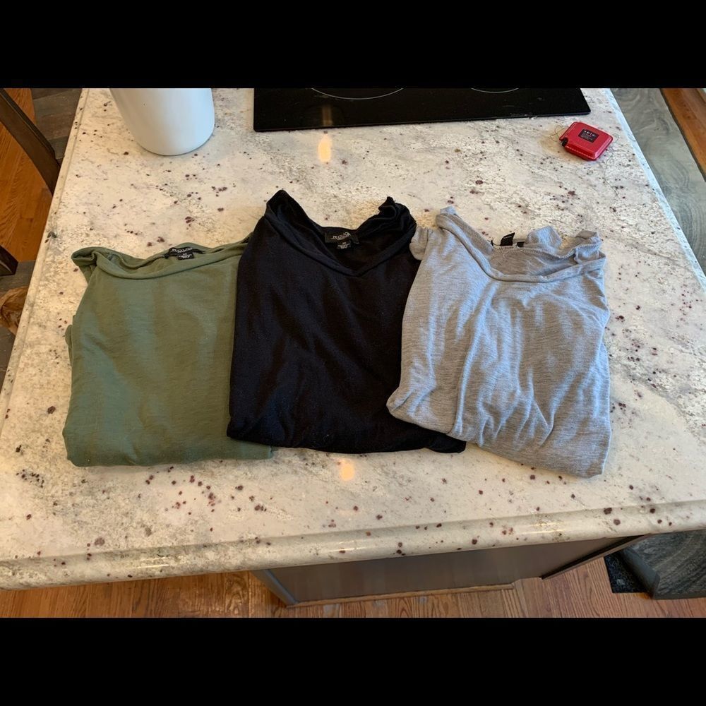 Avenue Rogue Set of 3 L/ S Arm Slit T-Shirts sz 3X